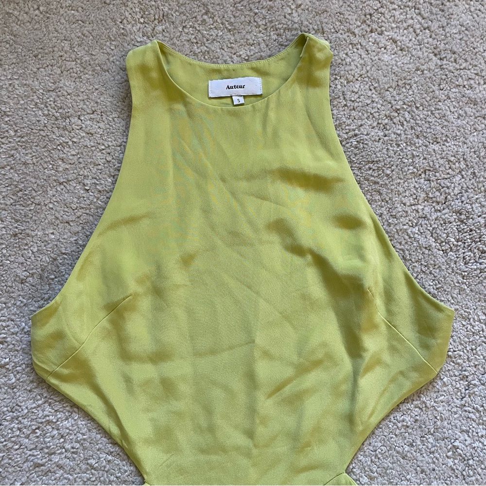 Auteur silk Zippora dress green open back size s - Picture 15 of 15